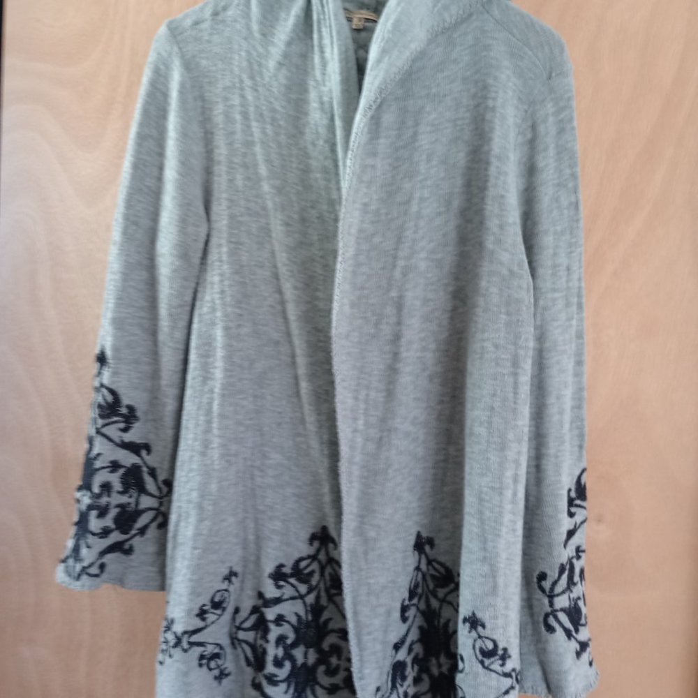Grey Cotton Democracy Hoodie Sweatshirt with Pockets